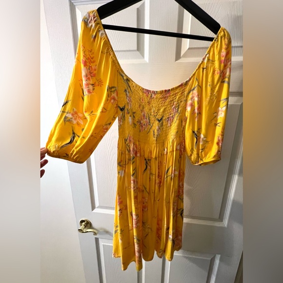 Yellow floral summer dress - Picture 2 of 3